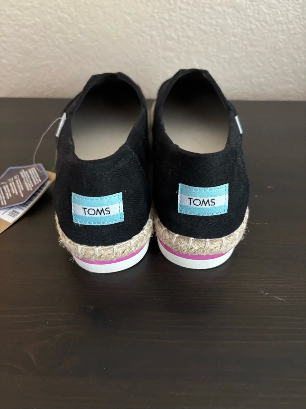 TOMS Womens Alpargata Platform Espadrille - Black NEW WITH TAGS